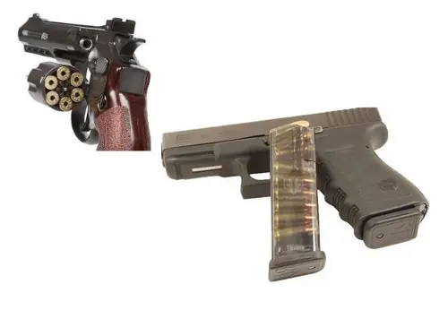 arme de poing 21 coups de feu max